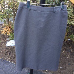 Anna Rita Wool Blend Gray Pencil Skirt